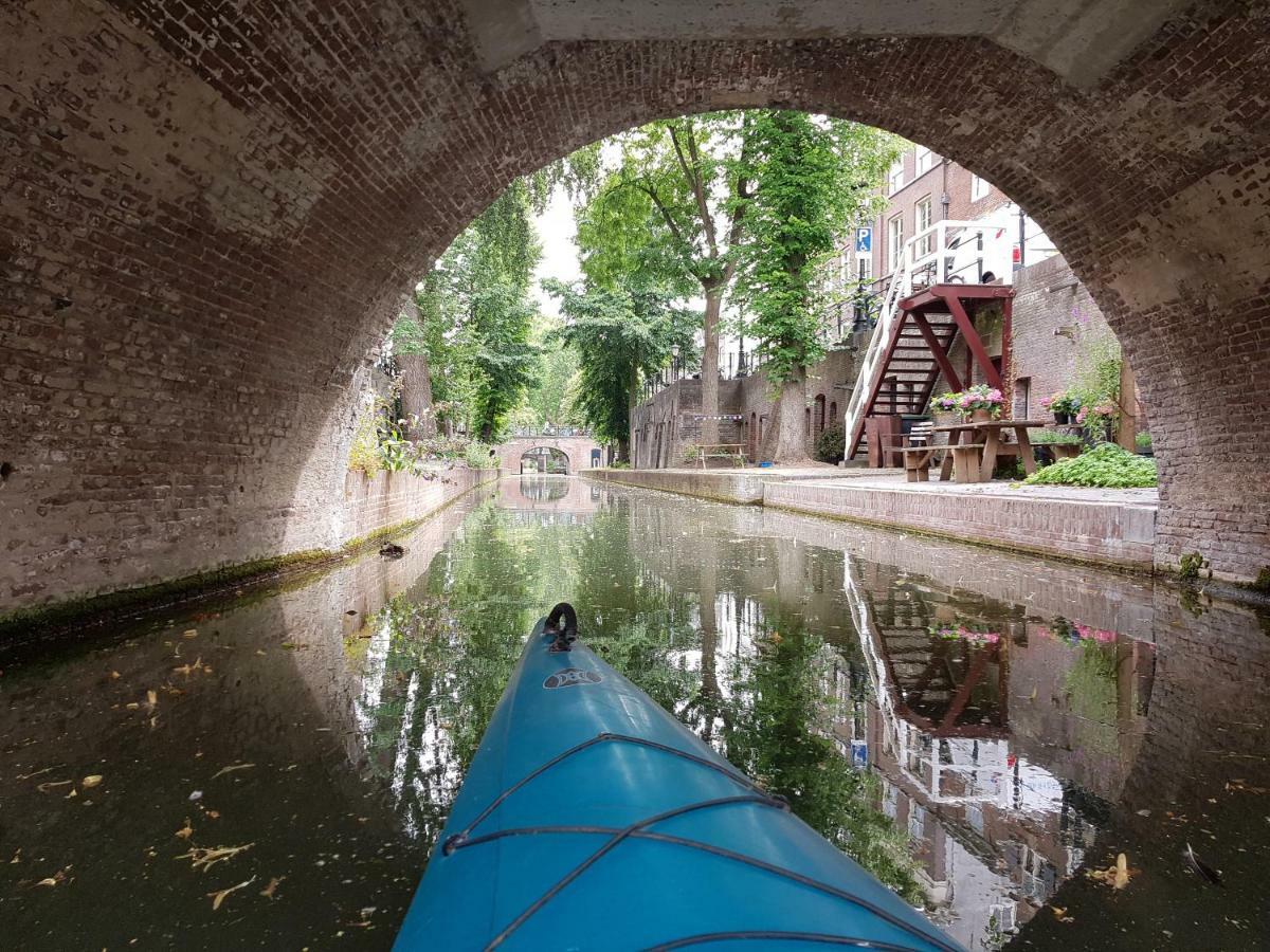 Large Historical Apartment & Canal Terrace Utrecht Eksteriør billede